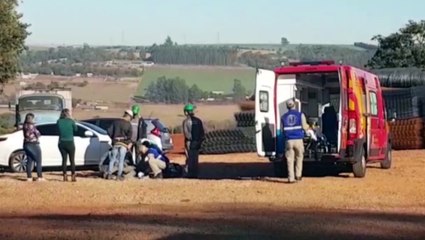Trabalhador fica ferido durante manuseio de máquina em empresa de ferro, localizada na Estrada Rio da Paz