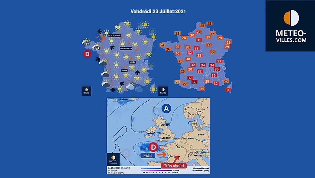 prévisions météo du jeudi 22 juillet 2021