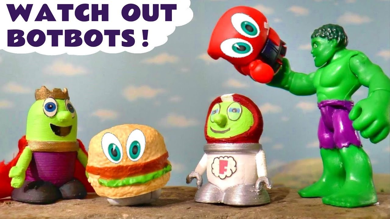Marvel Avengers Hulk Toy and the Funny Funlings have Bot Bot Trouble in this Family Friendly Stop Motion Toy Story Full Episode English Video for Kids from Kid Friendly Family Channel Toy Trains 4U