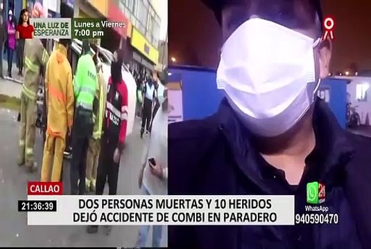 Choque de combi contra un paradero dejó dos muertos y cuatro heridos en el Callao