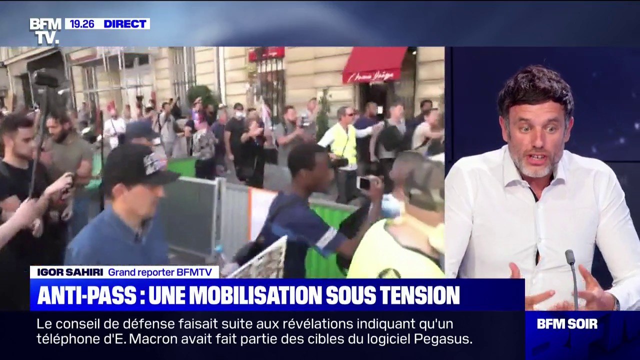Manifestation anti-pass à Paris: deux de nos journalistes ont été pris à partie devant le Sénat, une plainte va être déposée