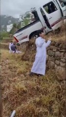 Les passagers de ce 4x4 ont eu très chaud