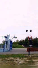 Three Incredible Basketball Trick Shots in Thirty Seconds