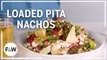 Cassie Piuma makes Loaded Pita Nachos with Lentil Chili and Feta Queso