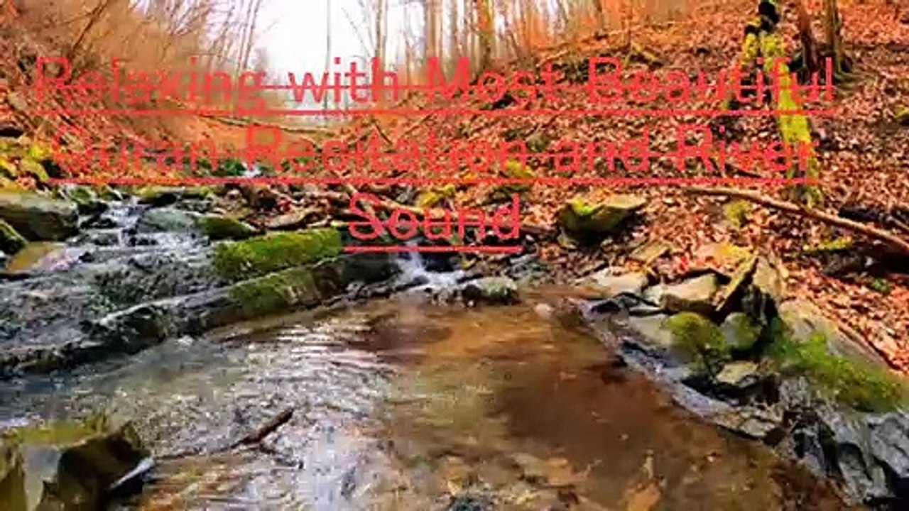Quran recitation with nature sounds |Stress Relief Quran with River Sound for Relaxation and sleep