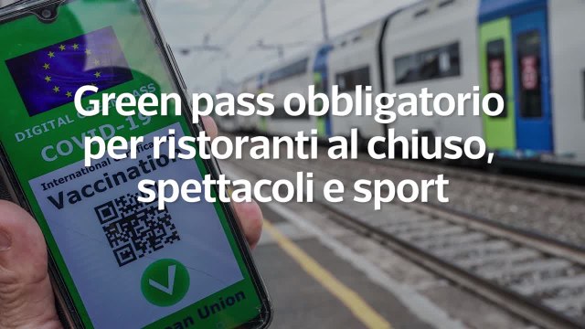 Green pass obbligatorio per ristoranti al chiuso, spettacoli e sport