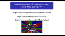 EVAU Matemáticas (Sociales) País Vasco Junio 2020 Ejercicio A.1 resuelto