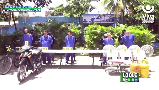 Policía Nacional en Chinandega presentó a sujetos por cometer diferentes delitos