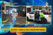 Ladrón golpea salvajemente a una mujer para robarle