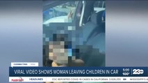Woman faces possible charges after leaving children alone in running car