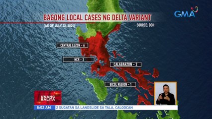 Local transmission ng delta variant sa bansa, kinumpirma ng DOH | UB