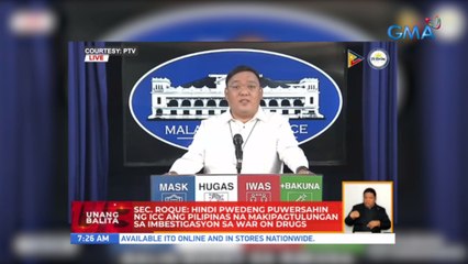 Sec. Roque: Hindi pwedeng puwersahin ng ICC ang Pilipinas na makipagtulungan sa imbestigasyon sa war on drugs | UB