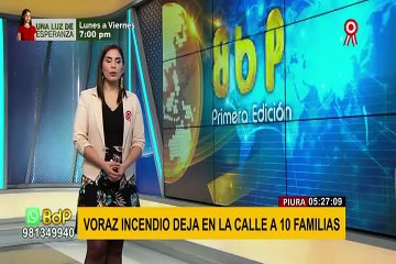 Piura: Más de 10 viviendas fueron destruidas en voraz incendio