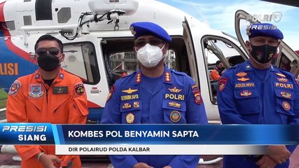 Personel Polairud Polda Kalbar Melakukan Pencarian 18 Kapal Tenggelam