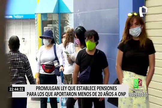 ONP: Ejecutivo promulga ley que otorga pensiones a quienes aportaron menos de 20 años