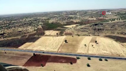 Mardin’de helikopter ile havadan trafik denetimi