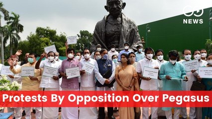 Download Video: Parliament Monsoon Session: Lok Sabha Adjourned Till Monday Amid Protests By Opposition Over Pegasus