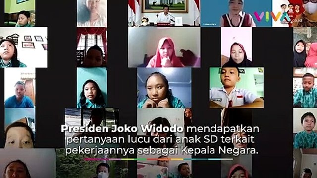 Ditanya Anak SD Apa Pekerjaan Presiden, Jokowi Tertawa