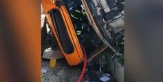 Capri, bus va fuori strada e precipita su stabilimento balneare: i soccorsi (22.07.21)