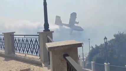 Castel San Pietro Romano - Incendio boschivo a ridosso del centro abitato (23.07.21)