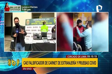 Cercado: Policía detecta a falsificador de carnets de extranjería y pruebas COVID-19