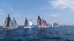 Solo Maître CoQ 2021 : SOLO GUY COTTEN 2020 - DEPART SUR L'EAU - Bon départ des 33 skippers sur la Solo Guy Cotten 2021
