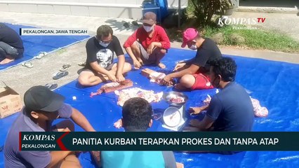 Panitia Kurban di Pekalongan Terapkan Prokes dan Tanpa Atap