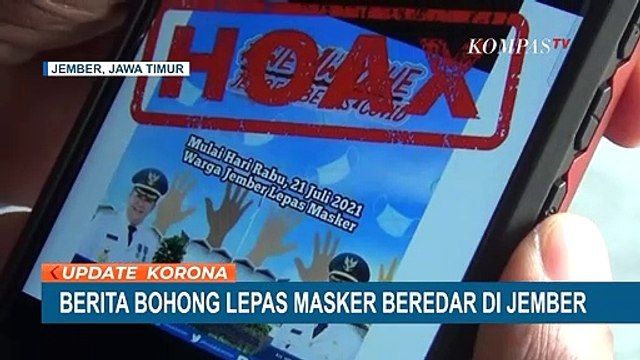 Polisi Buru Penyebar Hoaks 'Warga Jember Bebas Lepas Masker'