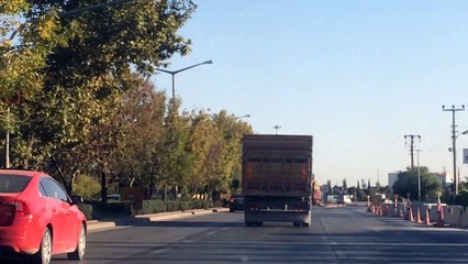 Fatih truck is a truck and close tracking on the road