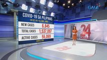 6,845 ang naitalang bagong kaso ng COVID-19 ngayong araw, pinakamataas na bilang sa loob ng halos isang buwan | 24 Oras