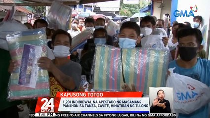 1,200 indibidwal na apektado ng masamang panahon sa Tanza, Cavite, hinatiran ng tulong | 24 Oras