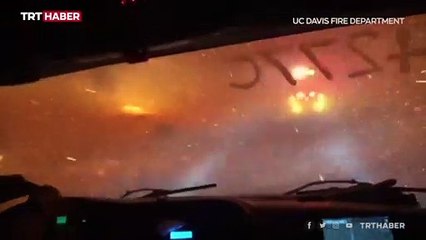 ABD'de itfaiyeciler alevlerin ortasında kaldı