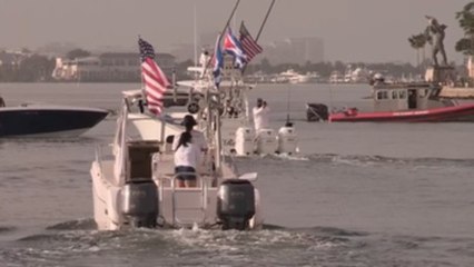 Con retraso y solo cuatro botes, parte de Miami la flotilla de apoyo a Cuba