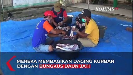 Kreatif Mengurangi Sampah, Daging Kurban Dibungkus Daun Jati