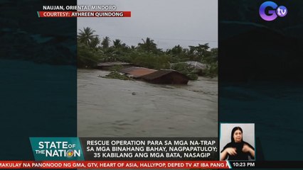 Download Video: Rescue operation para sa mga na-trap sa mga binahang bahay, nagpapatuloy; 35 kabilang ang mga bata, nasagip | SONA