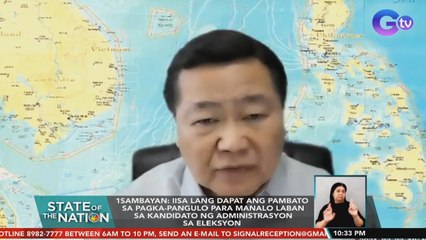 1SAMBAYAN: Iisa lang dapat ang pambato sa pagka-pangulo para manalo laban sa kandidato ng administrasyon sa Eleksyon | SONA