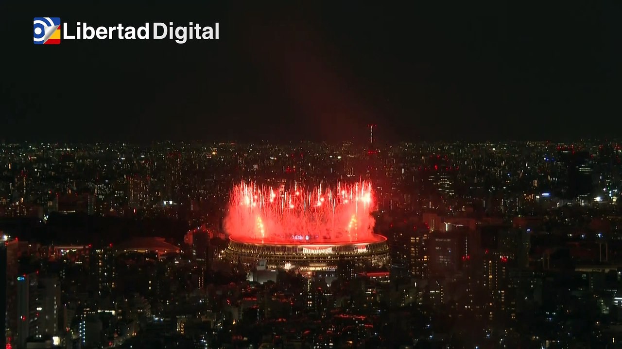 La ceremonia inaugural de los Juegos Olímpicos de Tokio vista desde las alturas