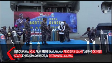 Download Video: TNI AL Fungsikan KRI Soeharso Jadi Depo Isi Ulang Oksigen