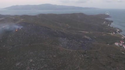 BALIKESİR - Avşa Adası'ndaki makilik alanda yangın çıktı