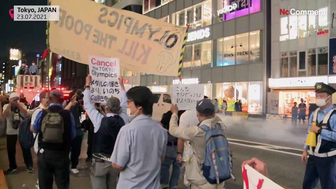 'Olympia tötet die Armen': Protest in Tokio