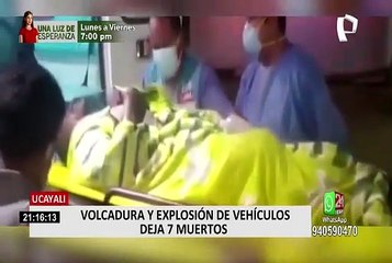Ucayali: 7 heridos graves tras explosión de tanque de gasolina son evacuados a Lima