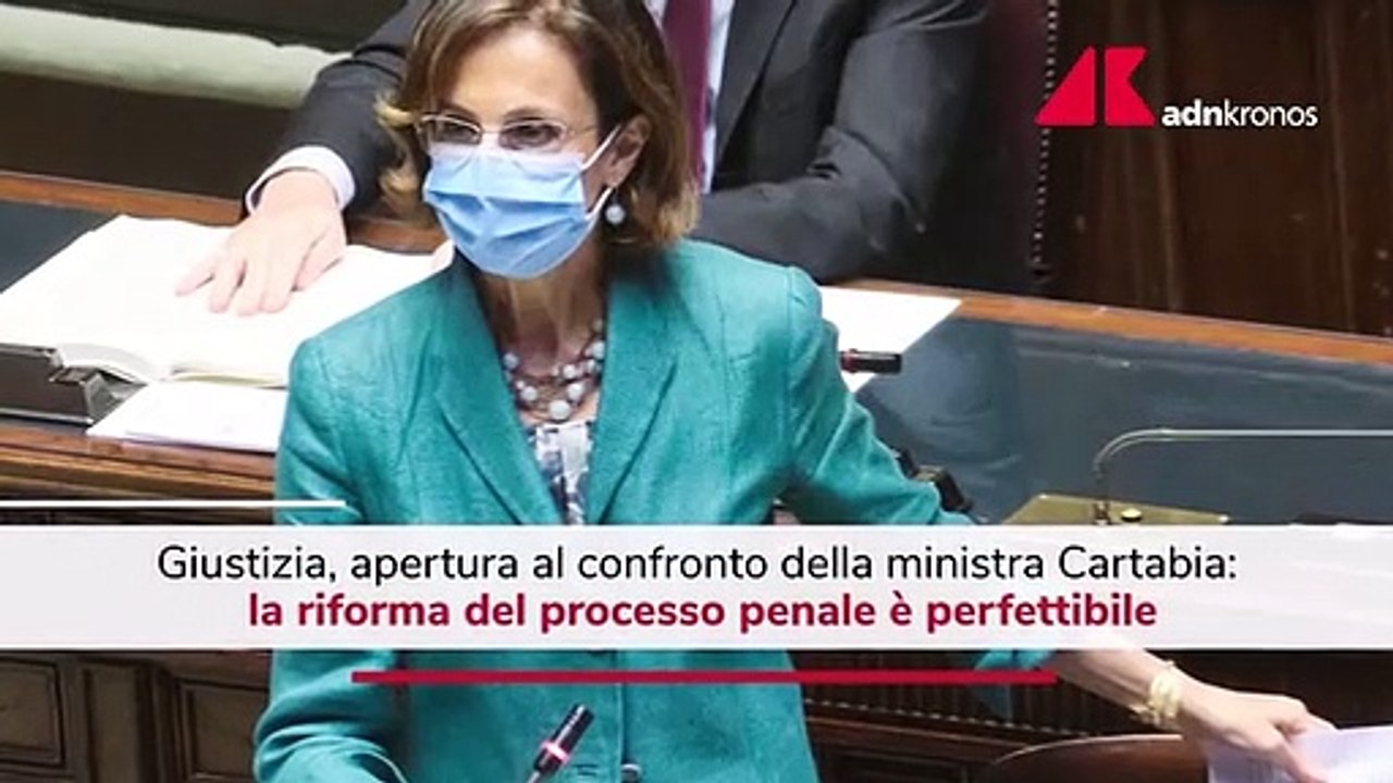 Giustizia, Cartabia: "Riforma processo penale perfettibile"
