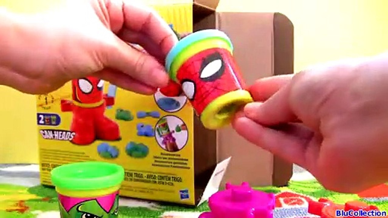 Play Doh Can-Heads SpiderMan vs. Green Goblin Marvel Superheroes Playdough Heads Venom