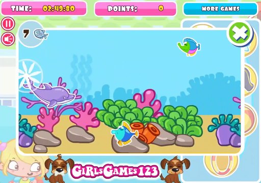 Онлайн Дети игра Дельфин расшатывание-мультфильм Игры