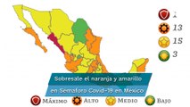 Ssa actualiza semáforo epidemiológico; 15 estados en amarillo, 13 pasan a naranja y uno en rojo