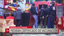 Locales nocturnos pedirán certificado de vacunación para el ingreso de personas