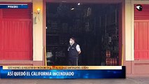 Así quedó el local de California Supermercados que se incendió esta mañana