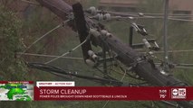 Power poles brought down in Scottsdale following monsoon storm