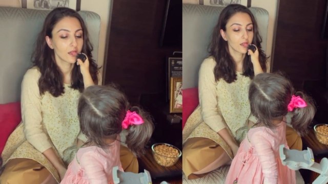 Inaaya Naumi Kemmu ने किया Soha Ali Khan का मेकअप; Watch video | FilmiBeat