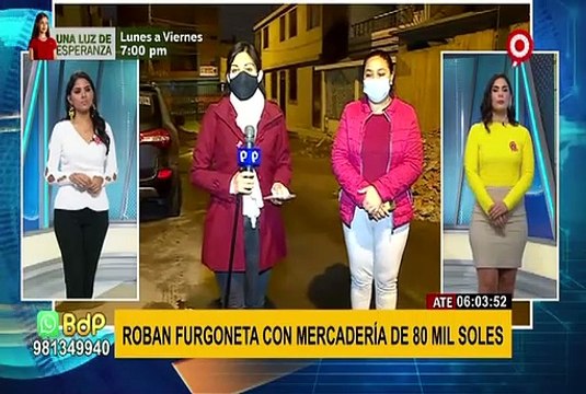 Ate: delincuentes roban furgoneta valorizada en 80 mil soles